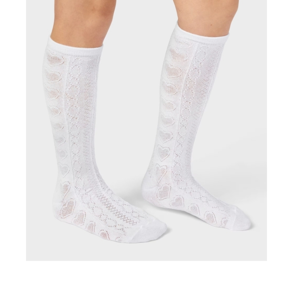 The Children's Place White Patterned Knee-High Socks